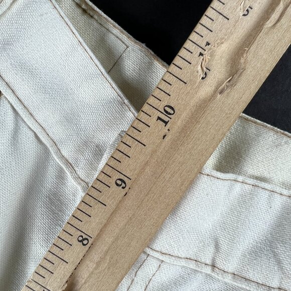 VTG 80s Levi's Girls 12 Reg 31333-3522 Slim Boot Cut Ankle Beige Polyester Pants - Picture 15 of 16